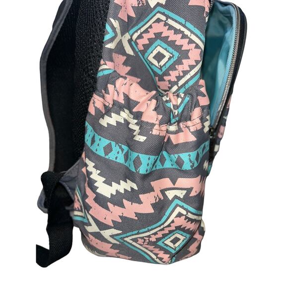 KELTY TRAVEL TOTE BACKPACK DIAPER BAG AZTEC PRINT PINK BLUE Excellent Condition - Picture 4 of 13